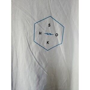 Vintage Shok T-shirt Large Rare White Streetwear Grunge Excellent New Limited
